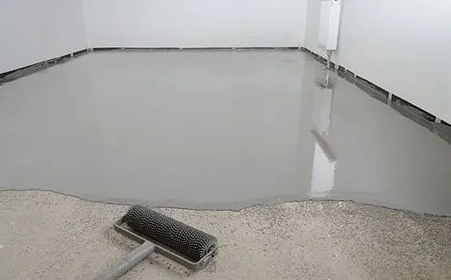 RDP is  applied in  self-leveling mortar